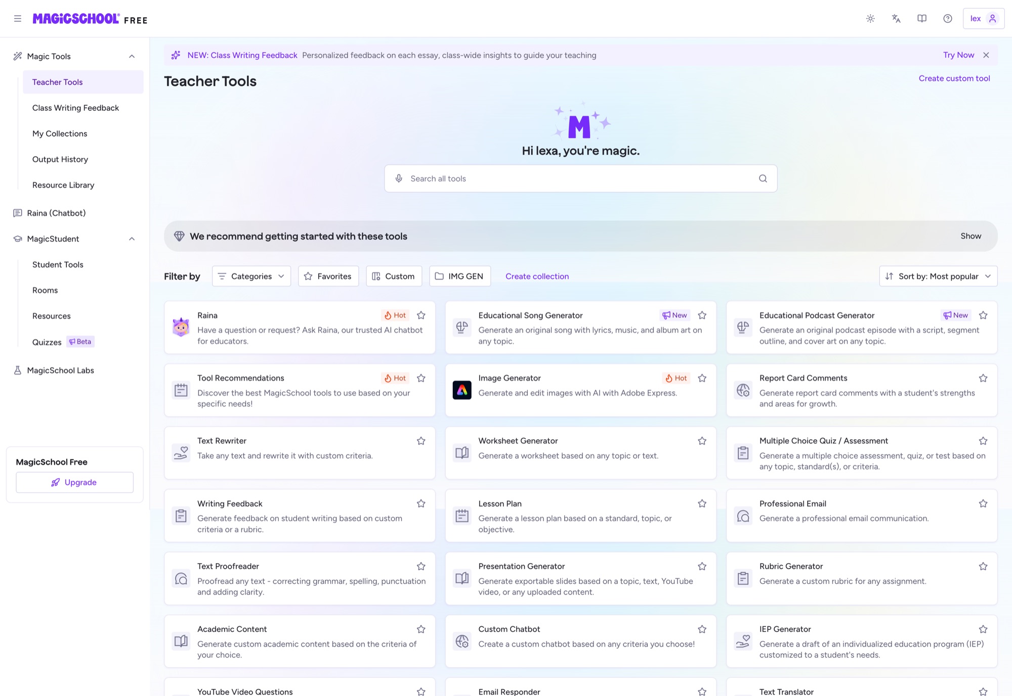 The same screen before the redesign, in light mode.